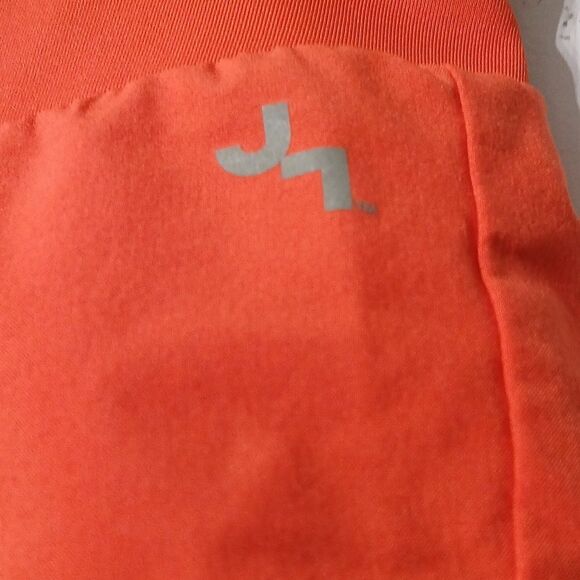 Joylab Orange High-Waisted Laser Cut workout running Shorts Sz S NWOT - Picture 4 of 7